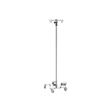 PEDIGO Infusion Pump Stand, 5-Leg Stainless Steel Base, w/ 6-Hook Stainless Steel Top. P-1080-6-SS